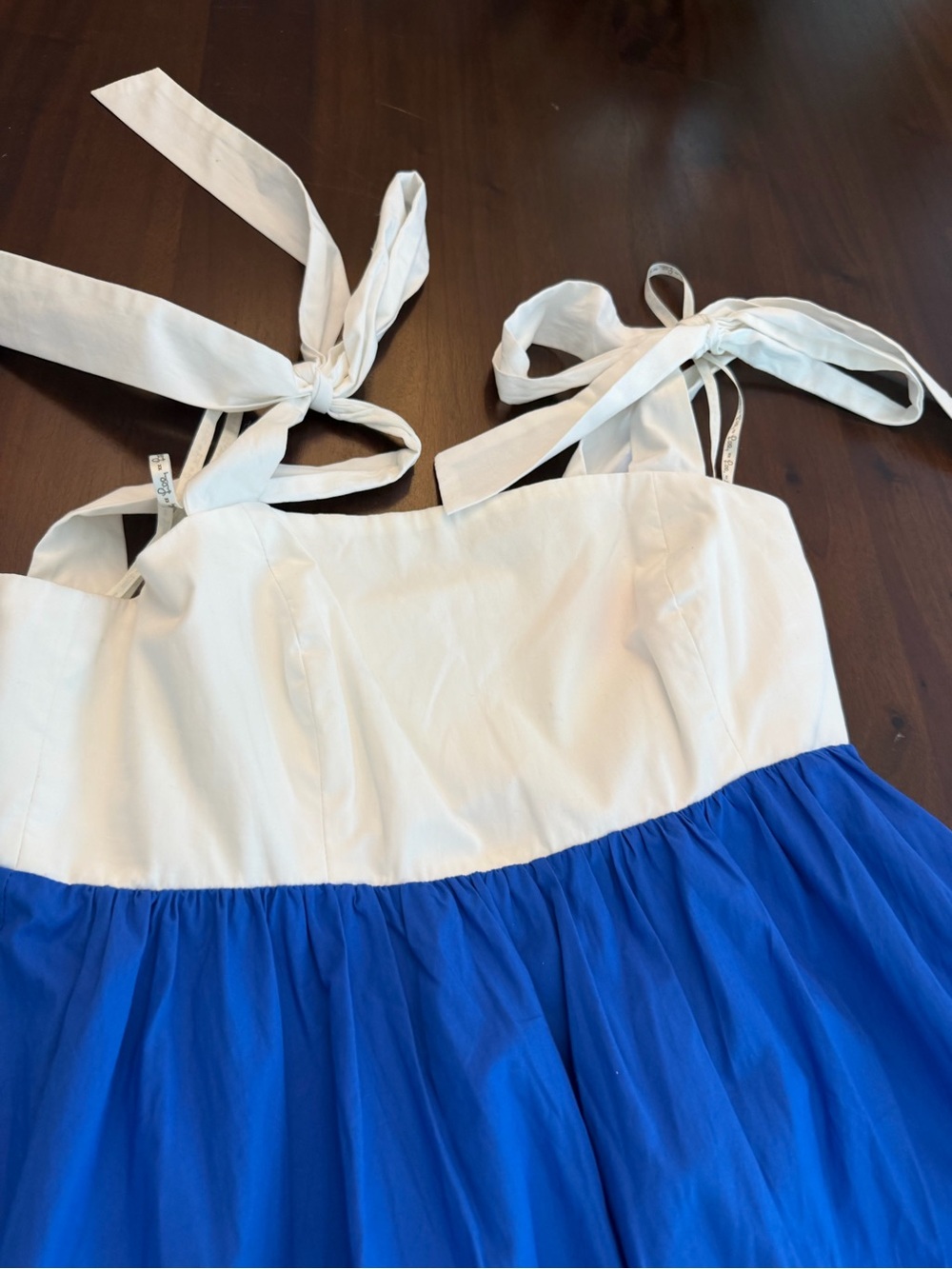 Lilly Pulitzer Anlee Cotton Midi Dress Resort White Borealis Blue Lillys Coral - Picture 6 of 8